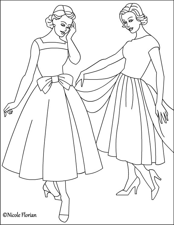 Nicoles free coloring pages vintage fashion coloring pages fashion coloring book colorful fashion free coloring pages