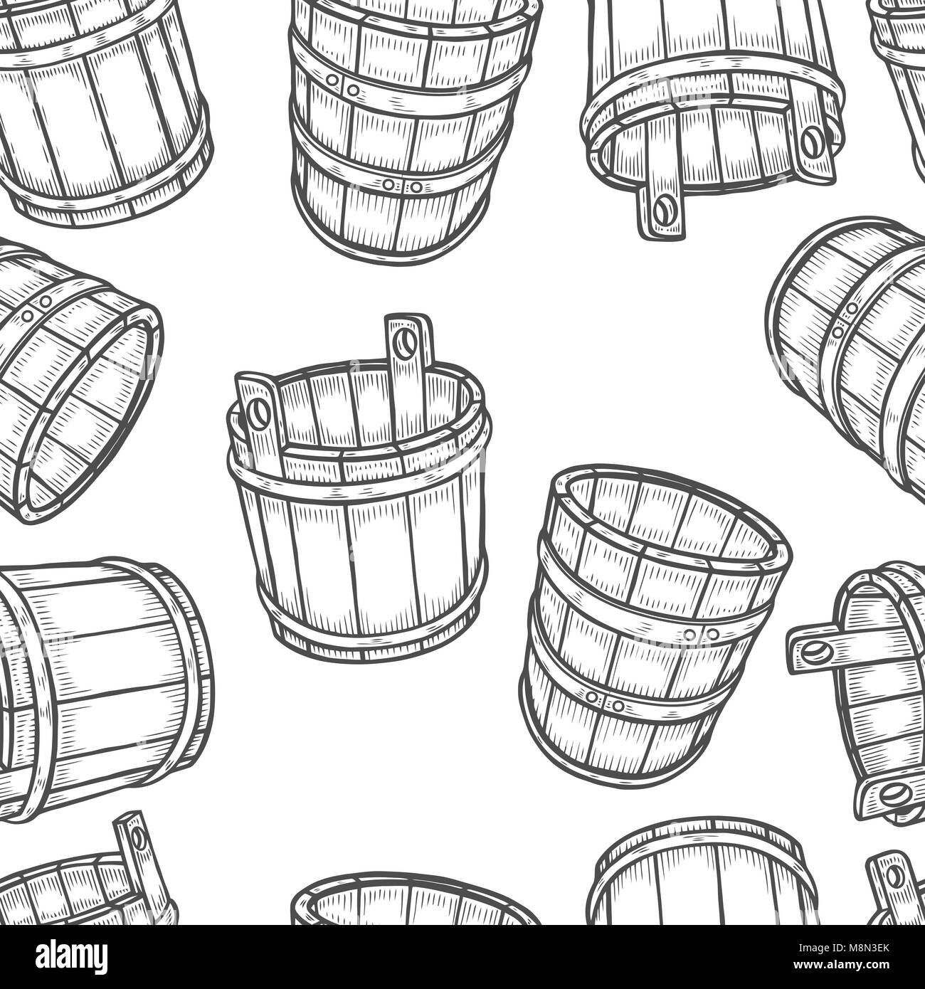 Alcohol wooden barrels stock vector images