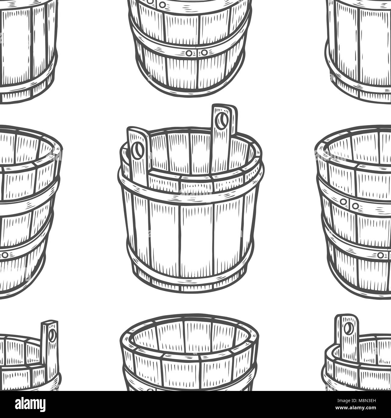 Alcohol wooden barrels stock vector images