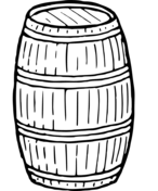 Vintage simple wooden barrel coloring page free printable coloring pages