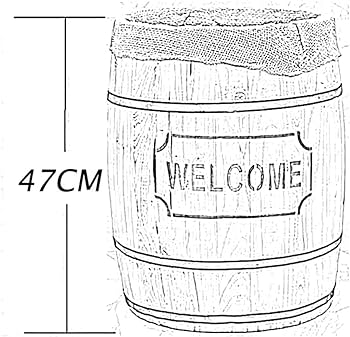 Xjjun wooden barrel plant flower stand gardening flowers potted plants planter high capacity vintage flower pot anti