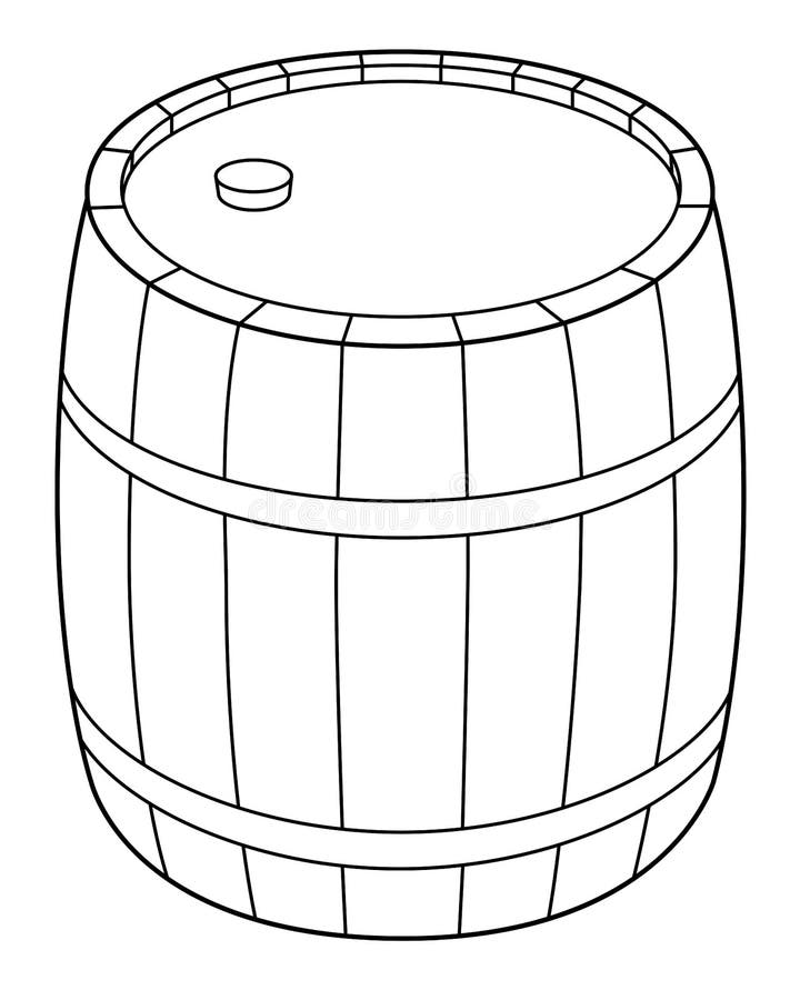 Barrel wooden keg with cork