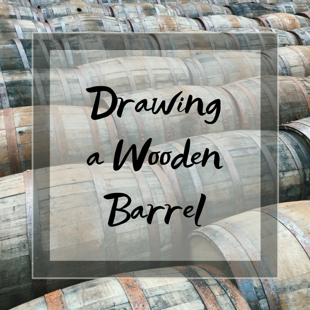 How to draw a wooden barrel