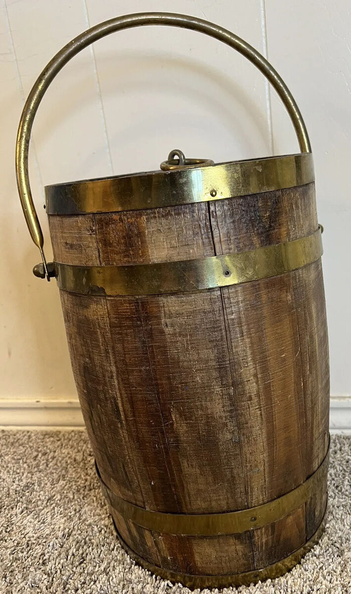 Vintage spaulding frost operage fremont nh wooden barrel insulated oler
