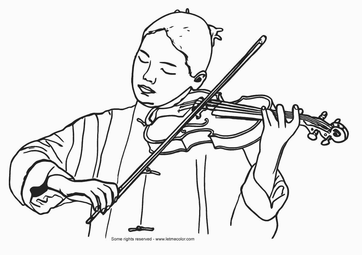 Violin coloring page