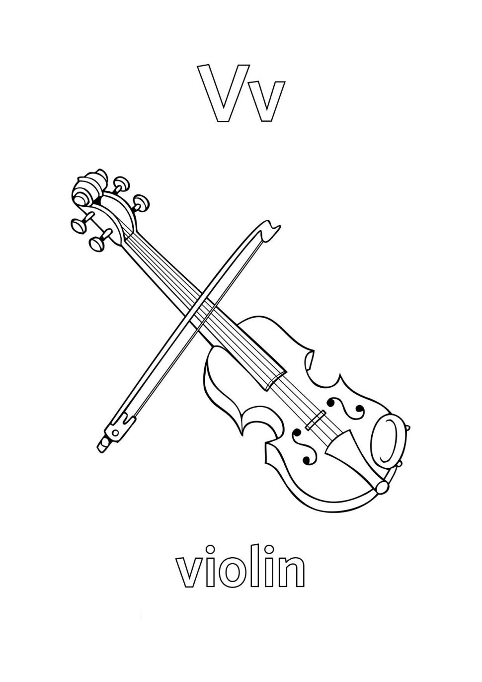 Violin coloring pages