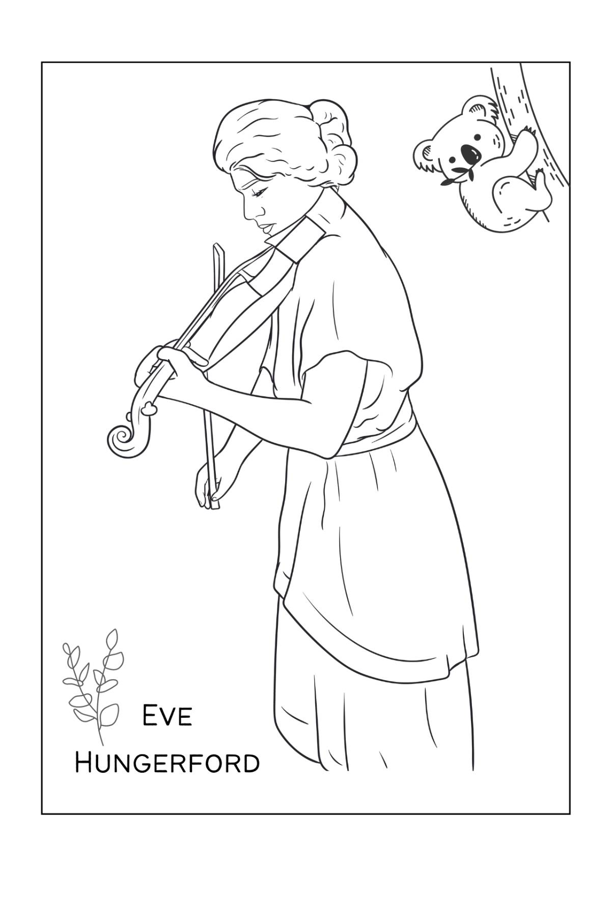 Violin music by women poser coloring book vols