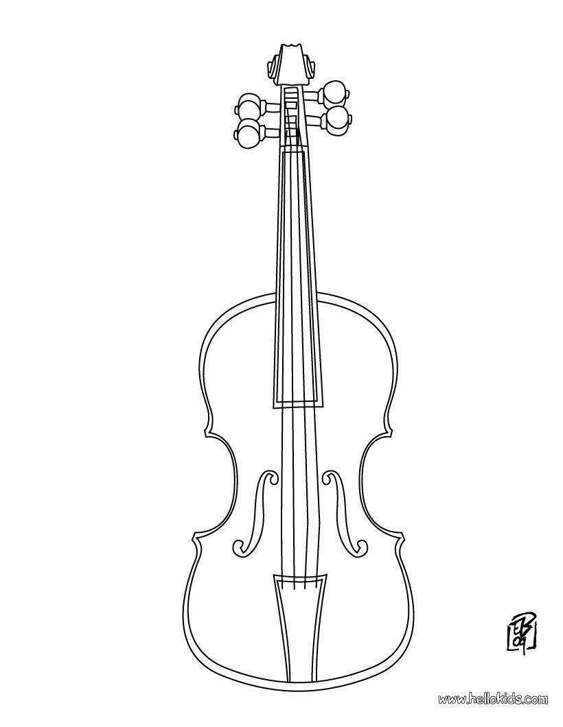 Violin coloring page coloring pages violin music coloring