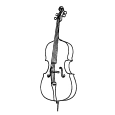 Lovely violin coloring pages for your toddler