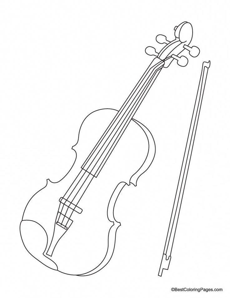 Violin coloring page violinforkids dibujos de instrumentos musicales instrumentos musicales actividades musicales preescolares