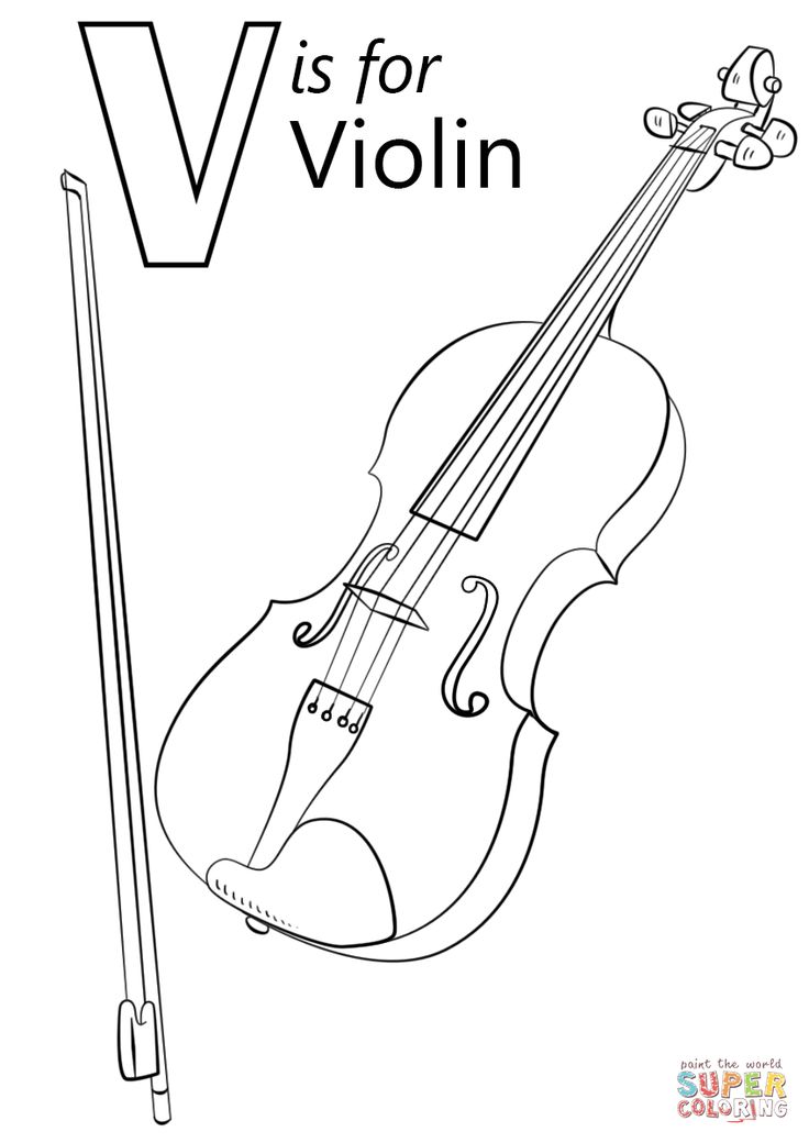V is for violin preschool coloring pages kindergarten coloring pages abc coloring pages