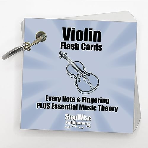 Stepwise publications stepwise music flash cards learning games with notes instrument fingerings theory violin toys games