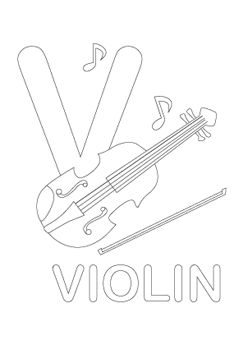 V is for violin abc deutsch lernen vorschule