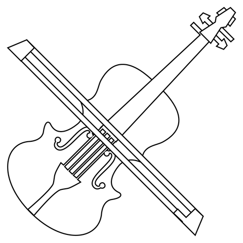 Violin coloring page free printable coloring pages