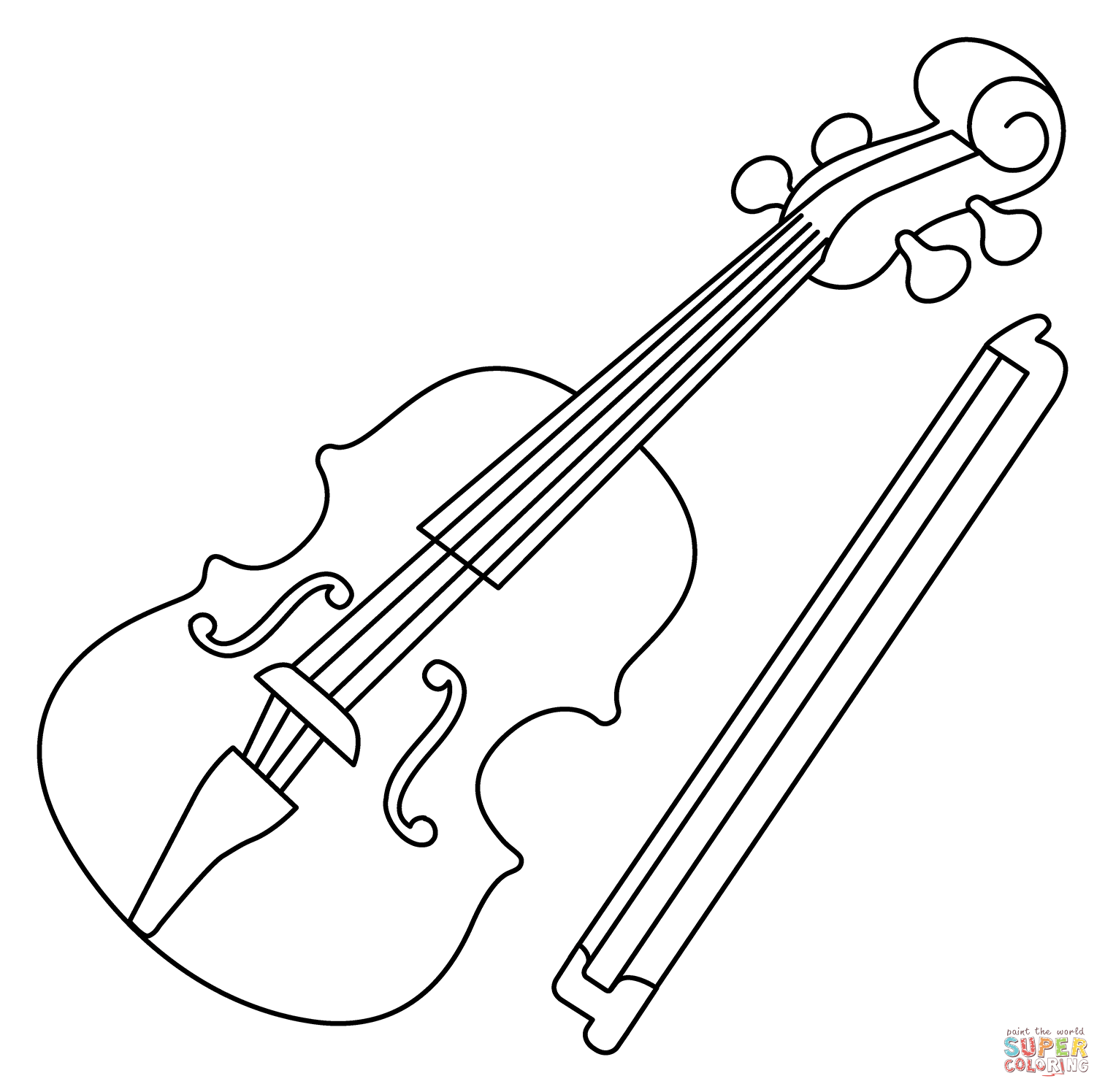 Violin emoji coloring page free printable coloring pages