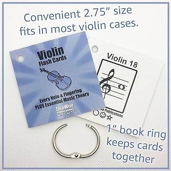 Stepwise publications stepwise music flash cards learning games with notes instrument fingerings theory violin toys games