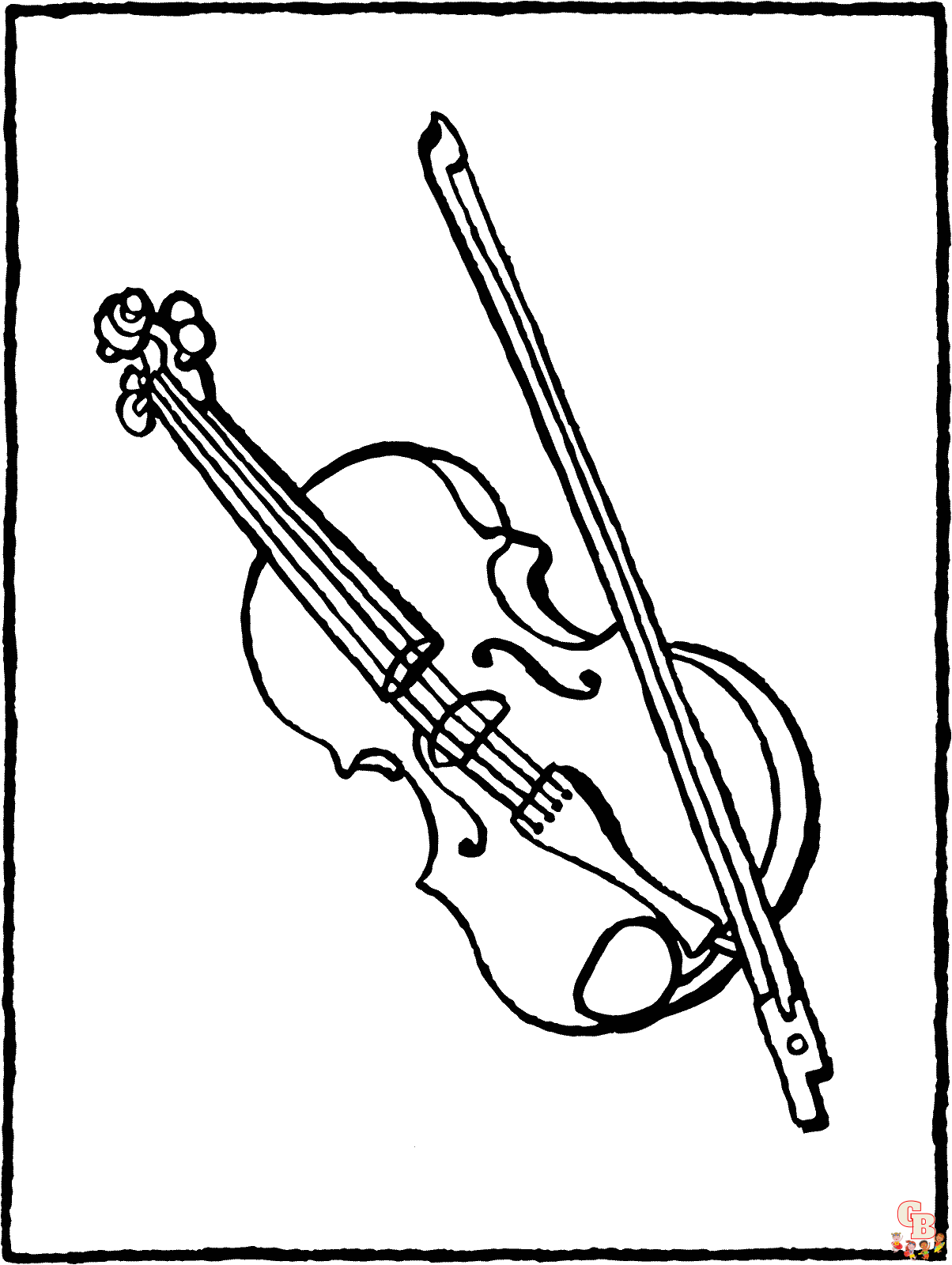 Discover the best violin coloring pages for kids