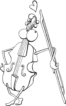 Violin coloring pages for kids printable music coloring book pages