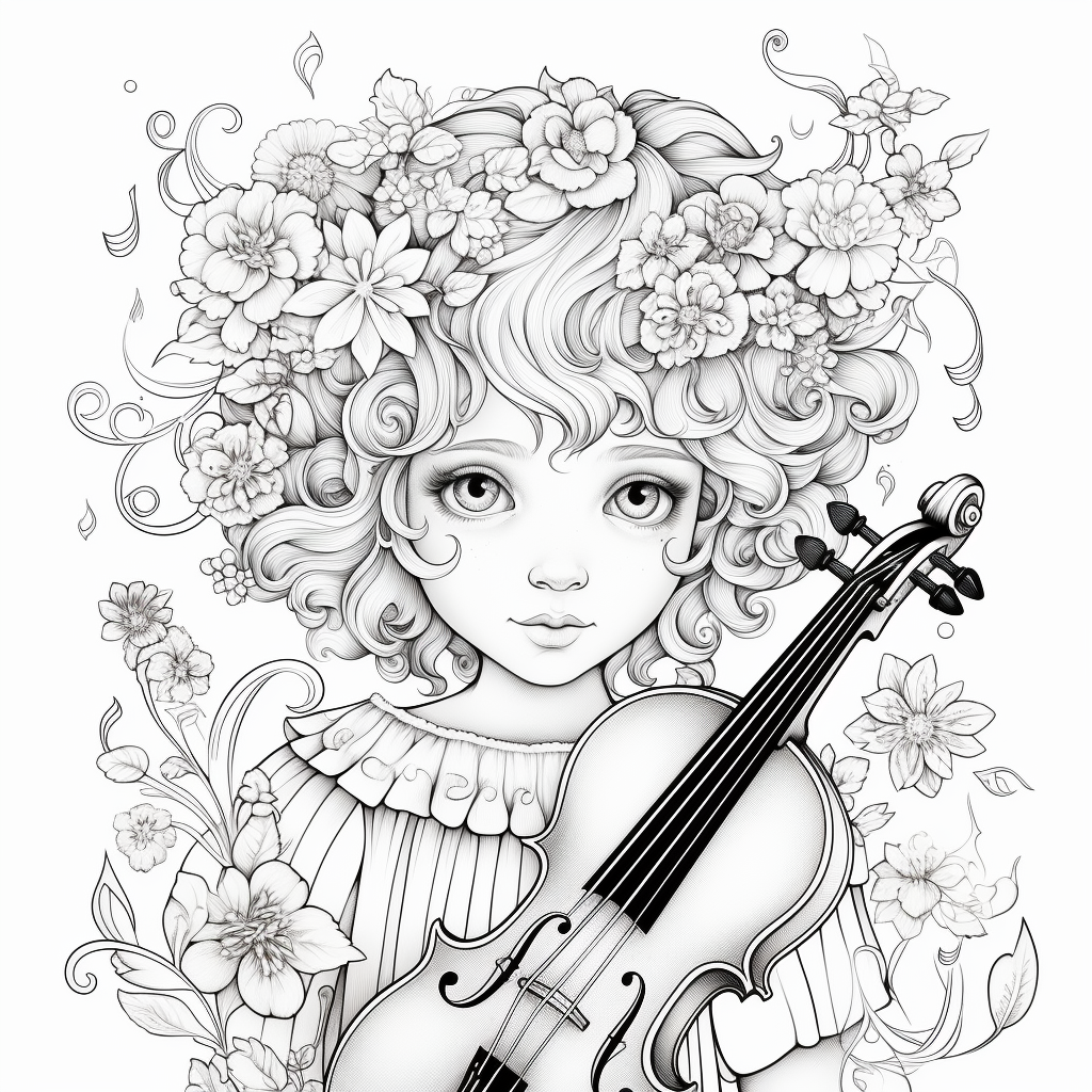 Coloring pages violin