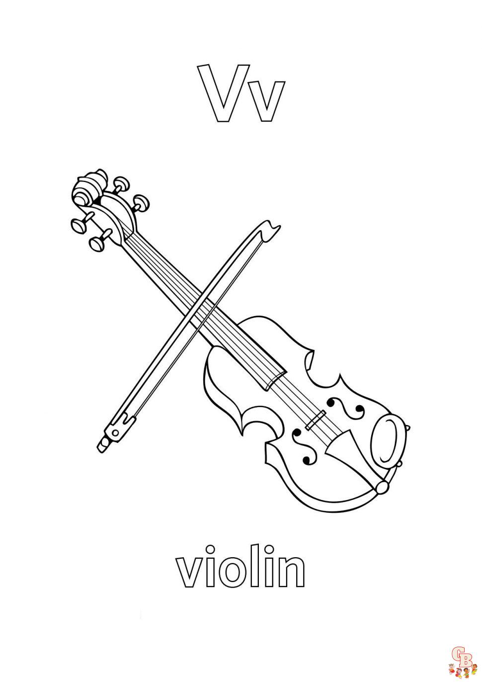 Discover the best violin coloring pages for kids