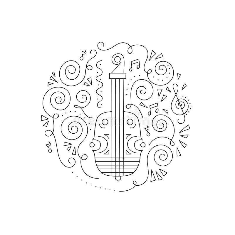 Violin coloring stock illustrations â violin coloring stock illustrations vectors clipart