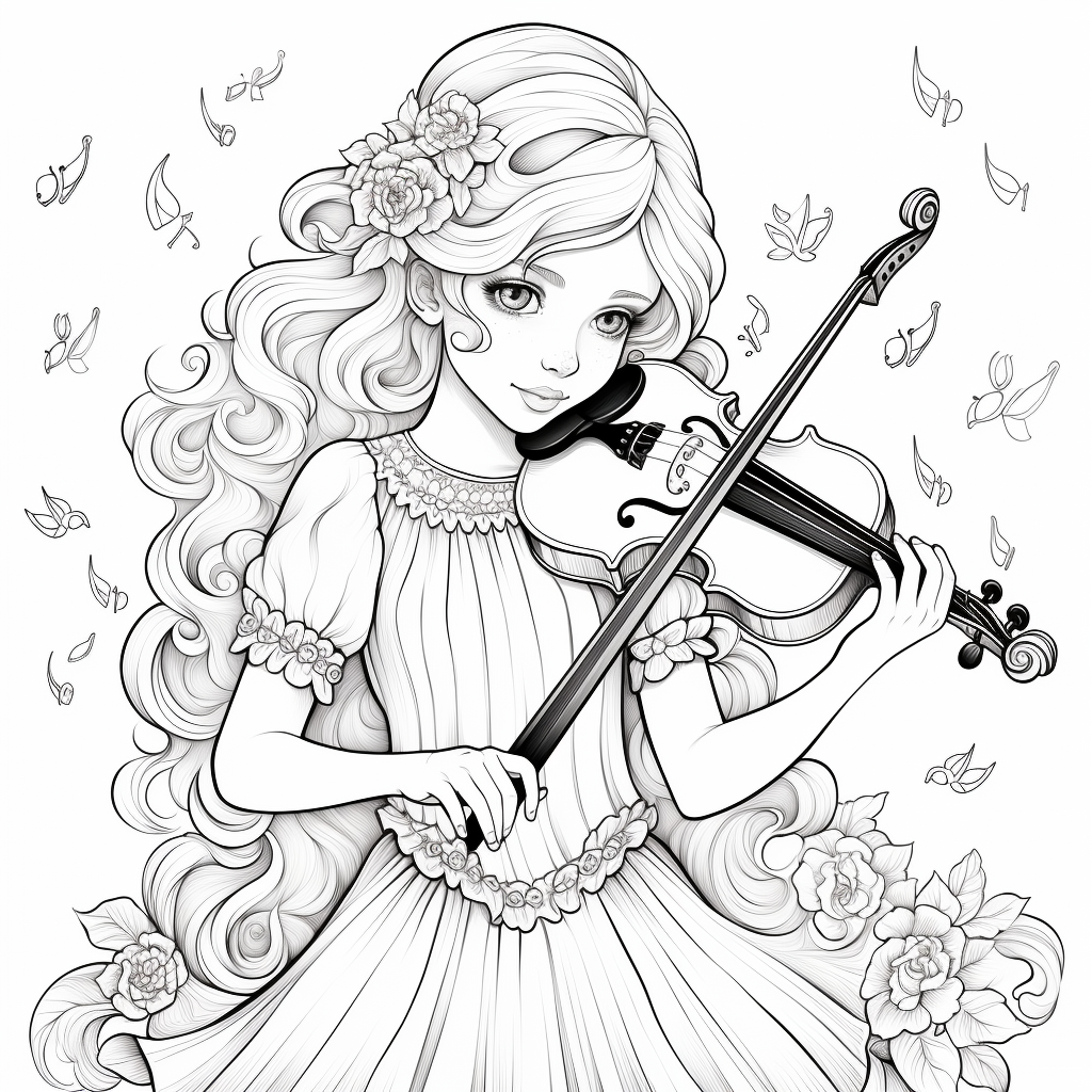 Coloring pages violin