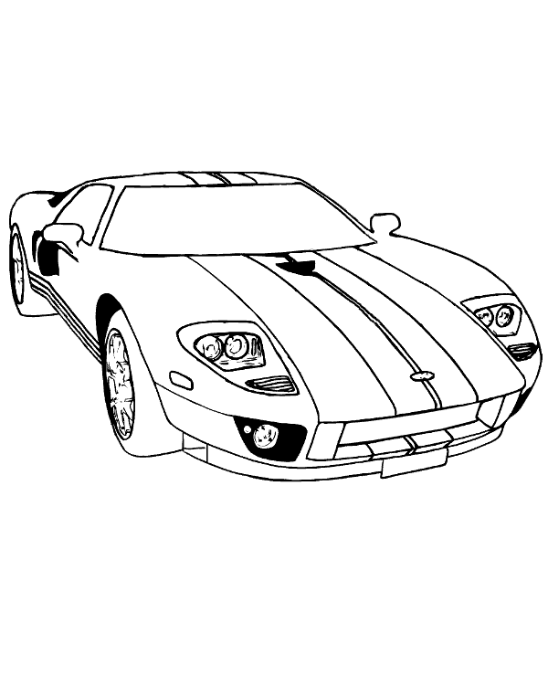 Printable dodge viper coloring page