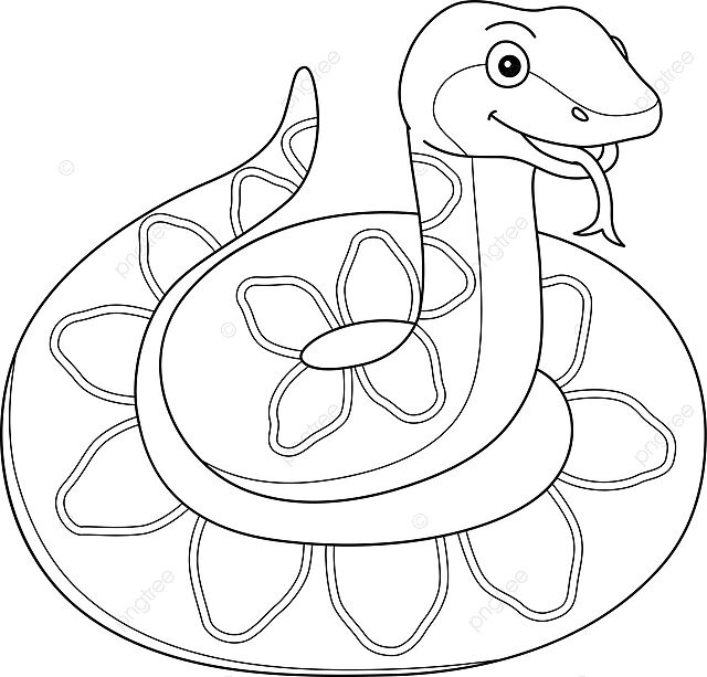 Viper animal coloring page for kids vector silhouette coloring vector vector silhouette coloring png and vector with transparent background for free download