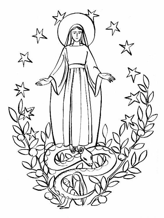 Pin de deirdre en catholic coloring pages for kids to colour virgen de la inmaculada pãginas para colorear inmaculada