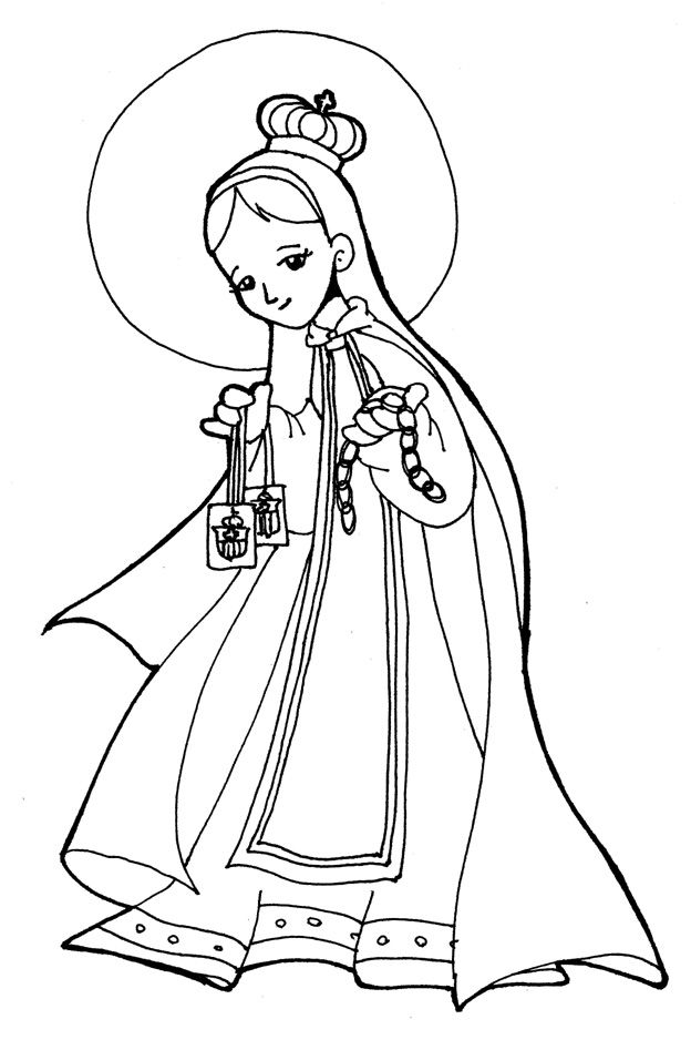 Virgen de la merced para pintar coloring pages saint coloring virgin mary