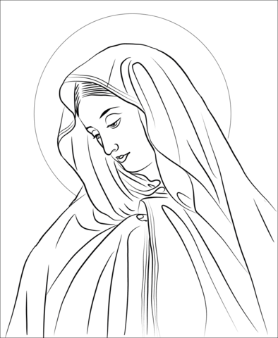 Our lady of sorrows coloring page free printable coloring pages