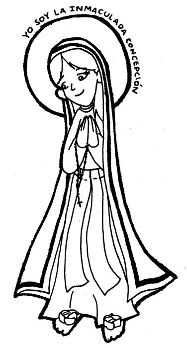 Dibujos para catequesis virgen marãa virgen de la inmaculada inmaculada virgen marãa dibujo