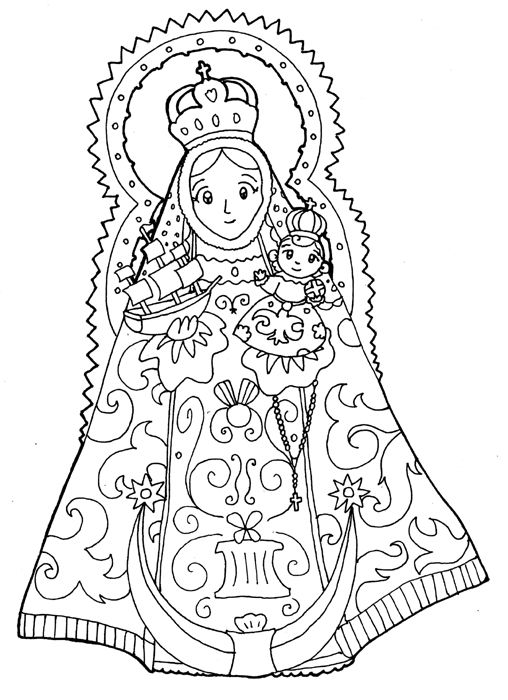 Pin de deirdre en catholic coloring pages for kids to colour artesanãas catãlicas imãgenes de la virgen virgen marãa