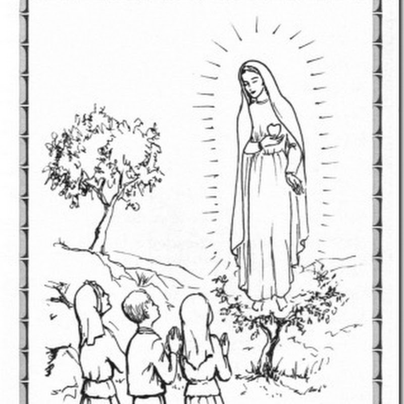 Pinto dibujos virgen de fãtima para colorear