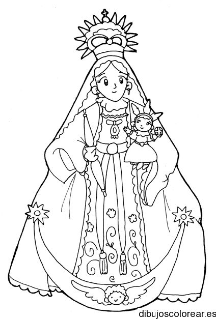 Dibujos infantil dibujos para colorear imãgen de la virgen artanãas catãlicas dibujos
