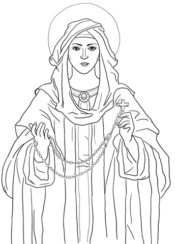 Dibujo de nuestra seãora del rosario para colorear dibujos para colorear imprimir gratis
