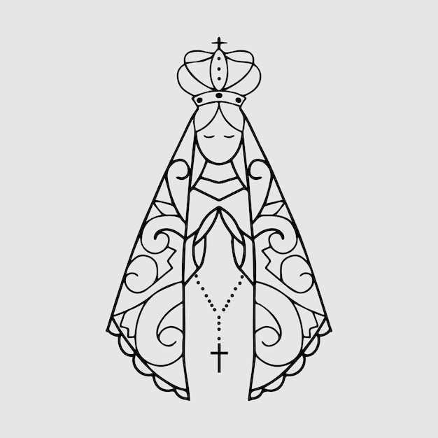 Premium vector free vector simple illustration theme design to memorate virgen de guadalupe