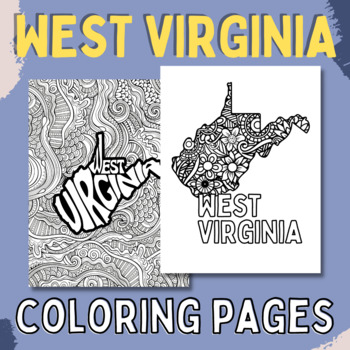 Virginia coloring pages tpt