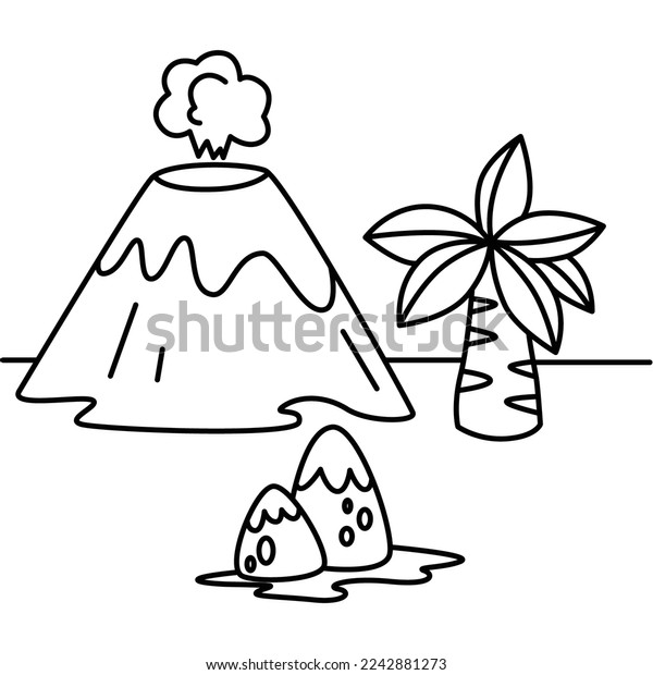 Volcano outline images stock photos d objects vectors