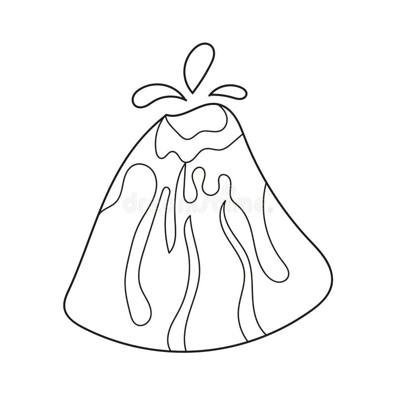 Coloring page volcano stock illustrations â coloring page volcano stock illustrations vectors clipart
