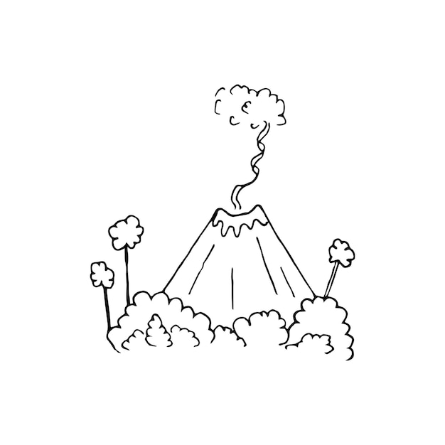 Volcano coloring pages
