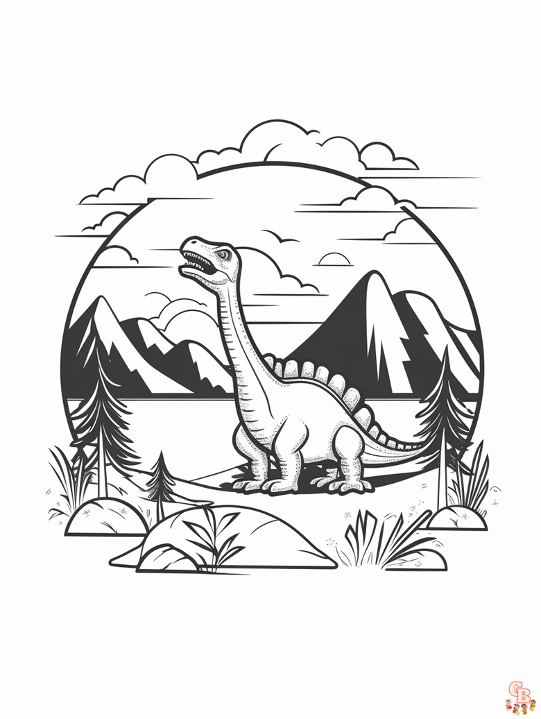 Dinosaur coloring pages for kids