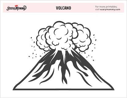 Truly explosive volcano coloring pages