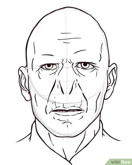 How to draw voldemort steps with pictures