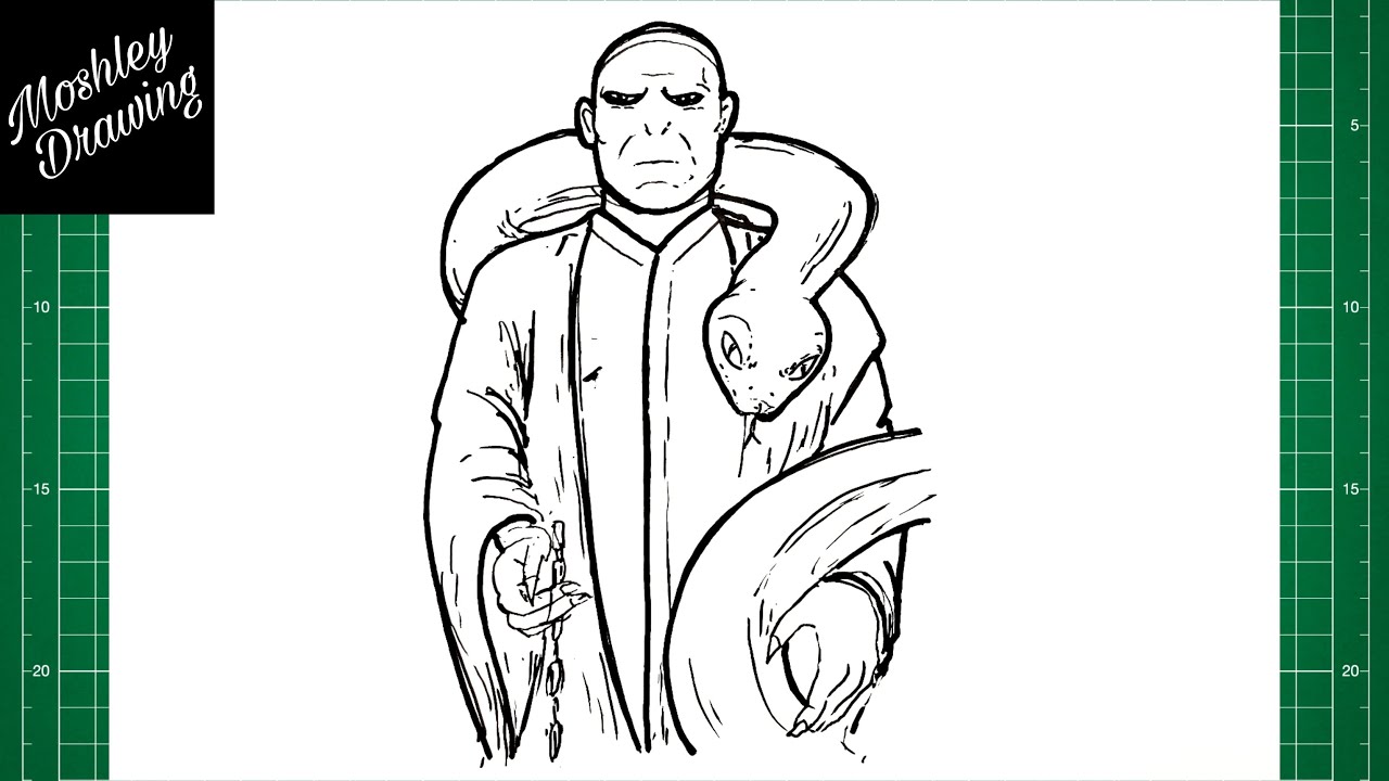 How to draw lord voldemort from harry potter
