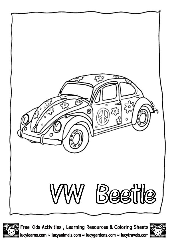 Auto coloring car coloring pages vw beetlelucys free car coloring pages beetle car coloring pages cars coloring pages adult coloring pages