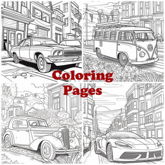 Car coloring pages car coloring sheets classic cars car art car coloring book