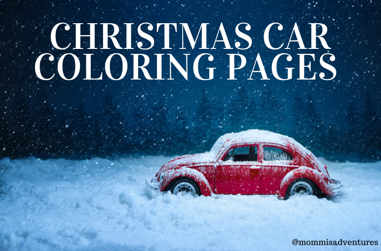 Christmas car coloring pages â