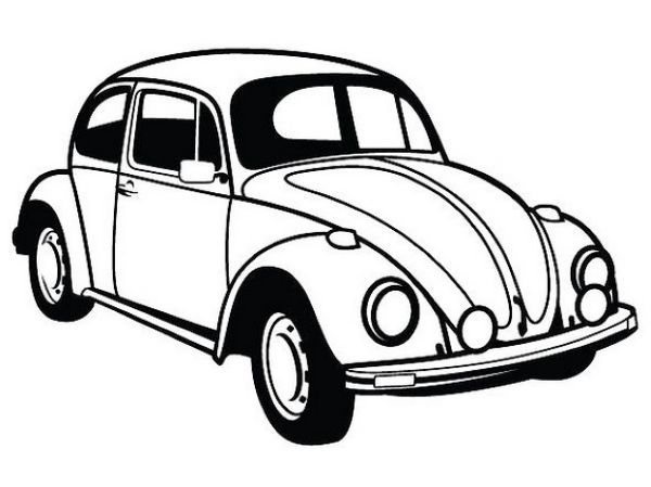 Volkswagen beetle car coloring pages pdf