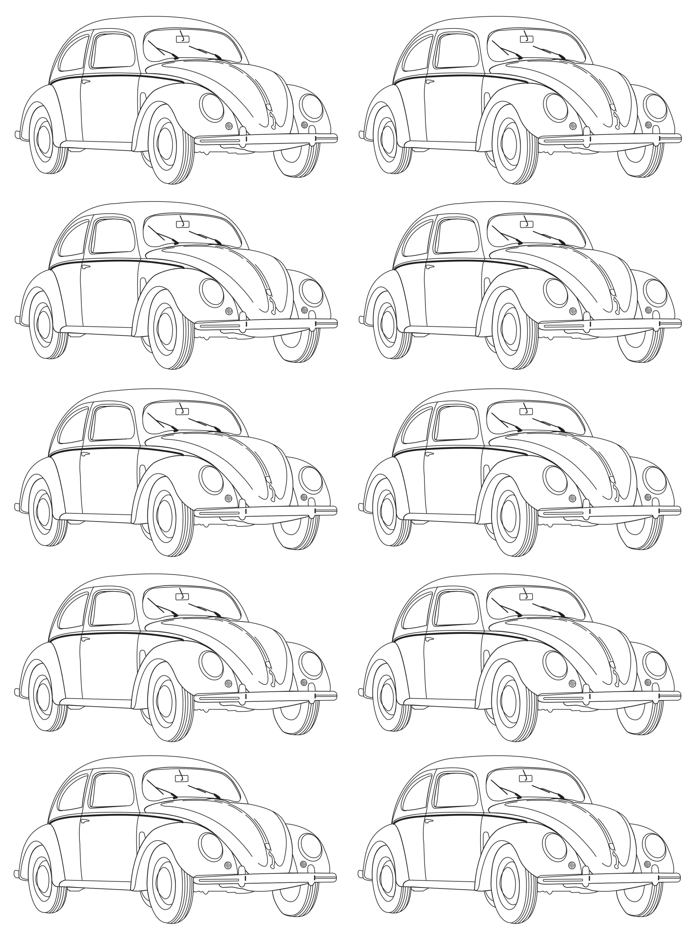 Volkswagen type beetle mosaic